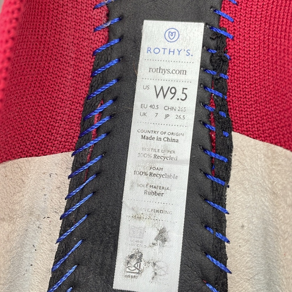 Rothy’s Red Rounded Toe Flats 9 - Picture 5 of 5